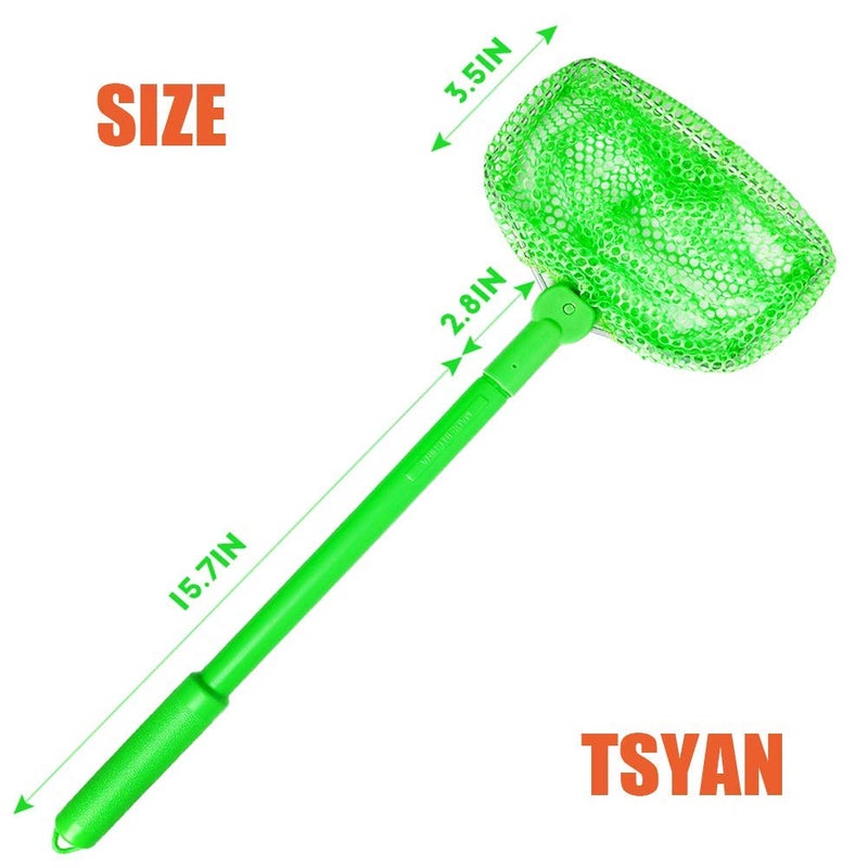 TSYAN Fishing Net, TSYAN 3 Pack Bug Net Catching Crab Insect Nets Beach Toys Floating Bait Butterflies Colorful Nets for Kids Outdoor Playing 16 inches - Image 2